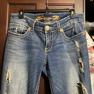 Seven “7” low rise boot cut Size 8 Jeans.